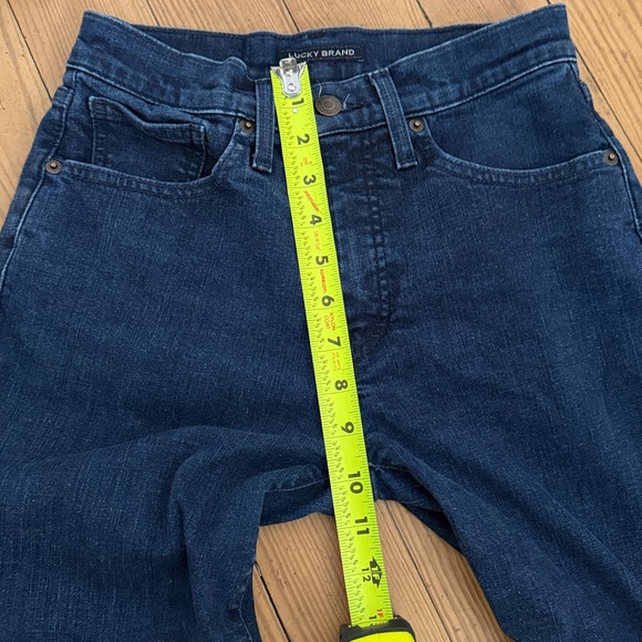 Lucky Brand High Rise Boot Bridgette Indigo Denim Dark Wash Jeans - Picture 10 of 11